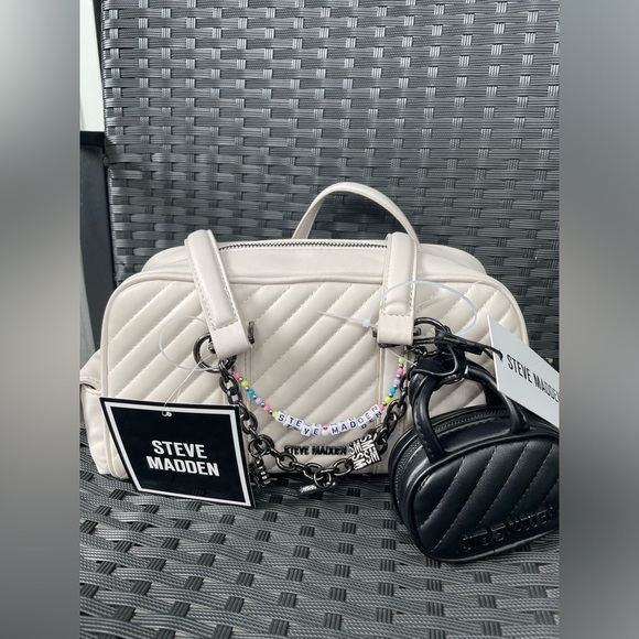 Steve Madden Bag, Steve Madden Shoulder Bag,Steve Madden white Bag. - Picture 9 of 16